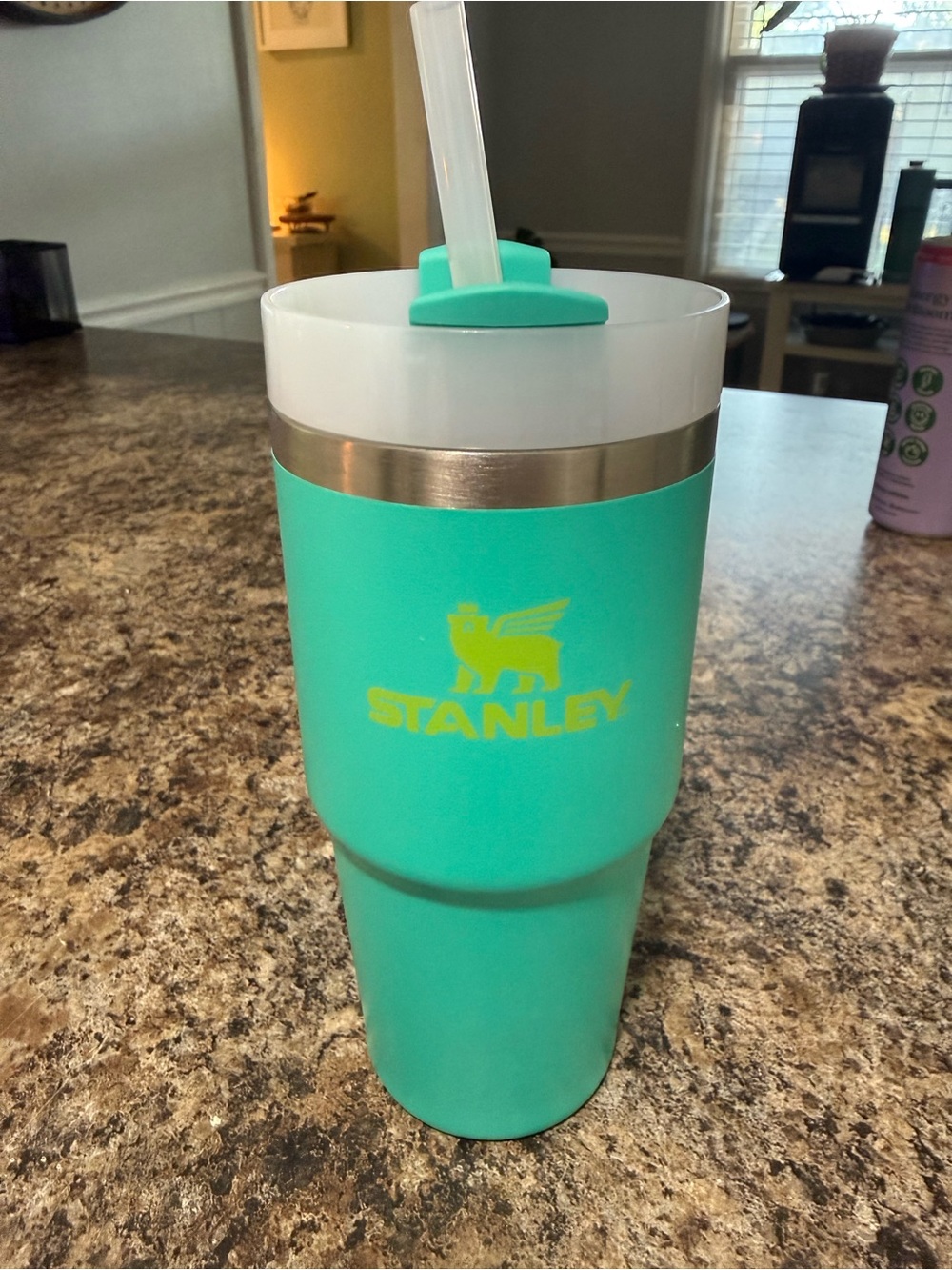 Stanley Turquoise Travel Tumbler with Straw Lid